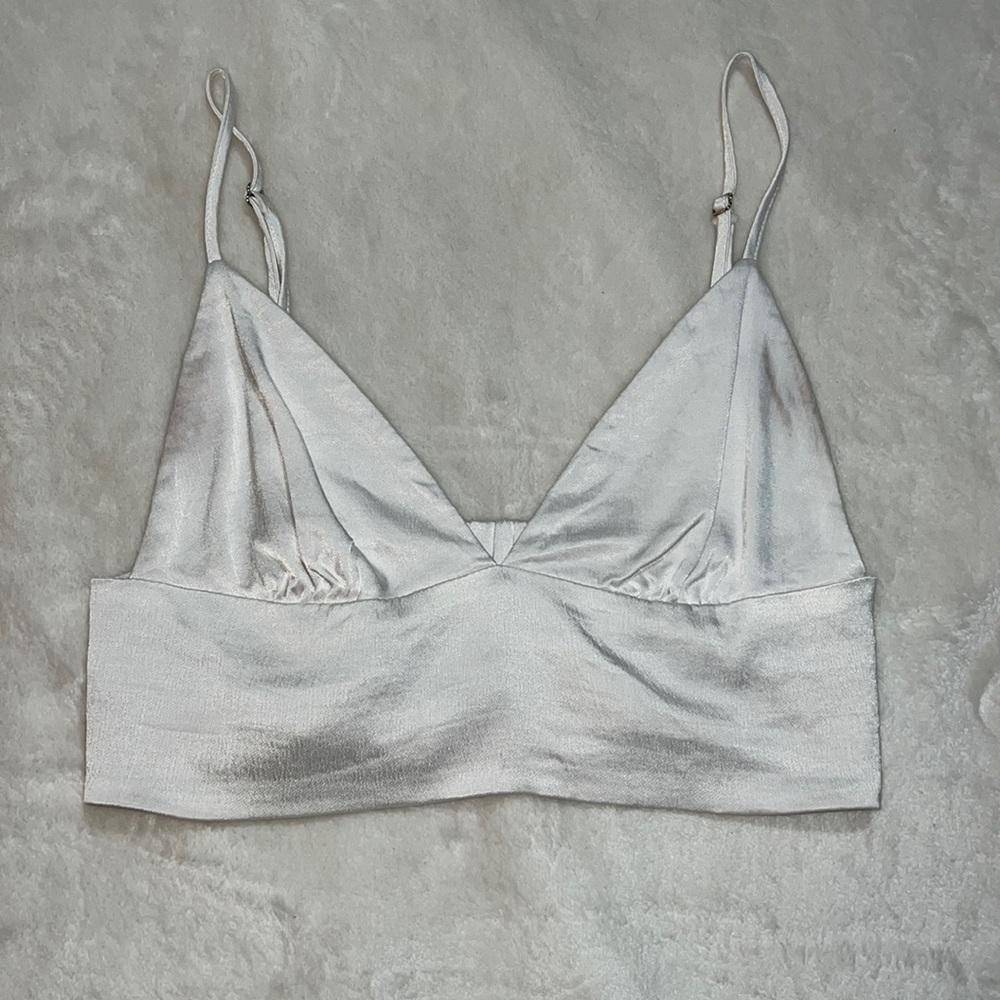 Zara satin crop top